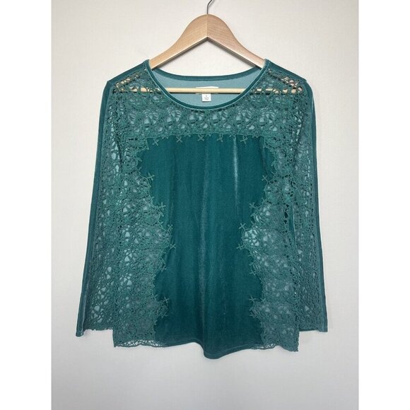 Sundance Tops - Sundance Top Women Small Green Lilys Paramour Top Velvet Lace Crochet Boho